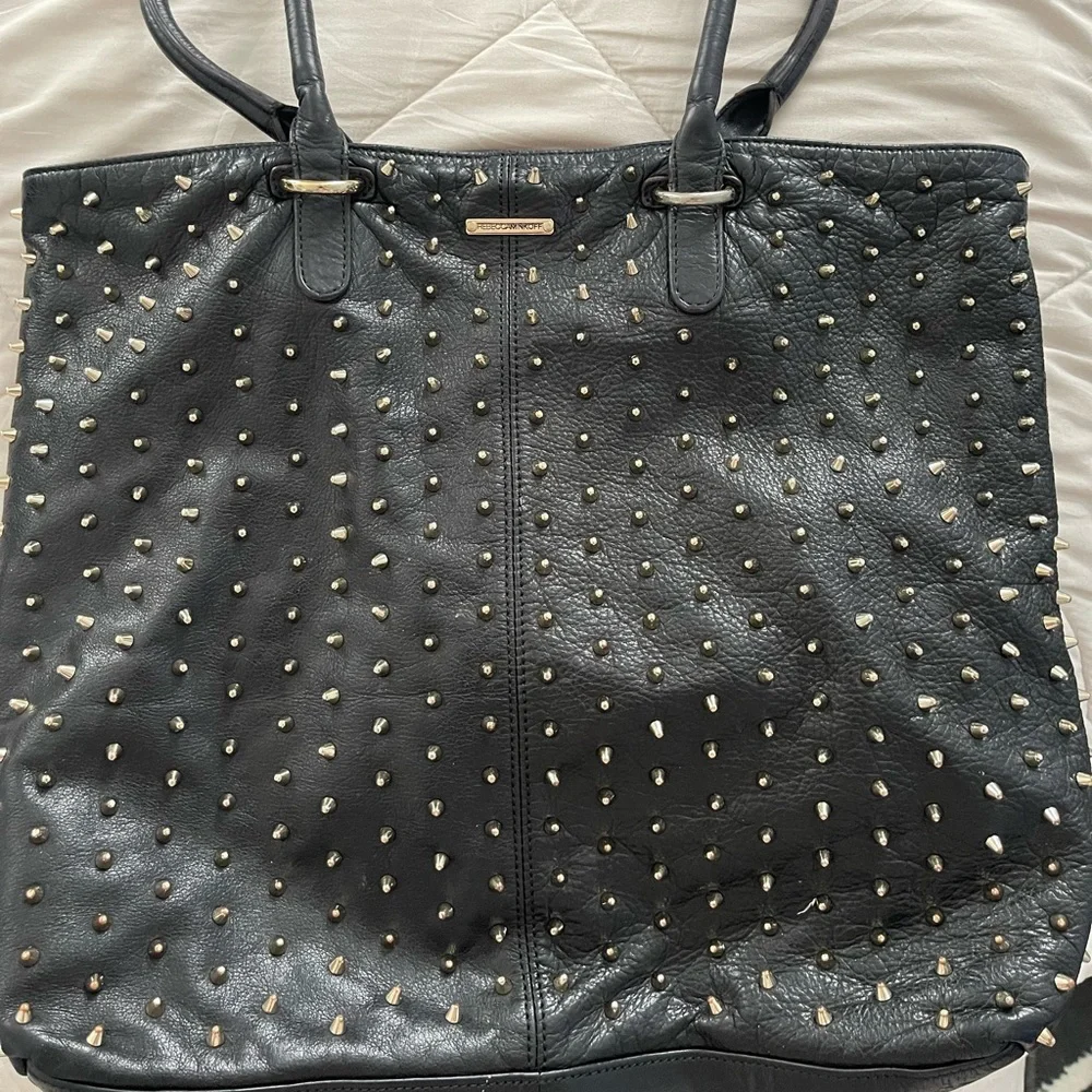 This cute Rebecca Minkoff bag with gold spike hardware. Lightly used - Picture 2 of 6